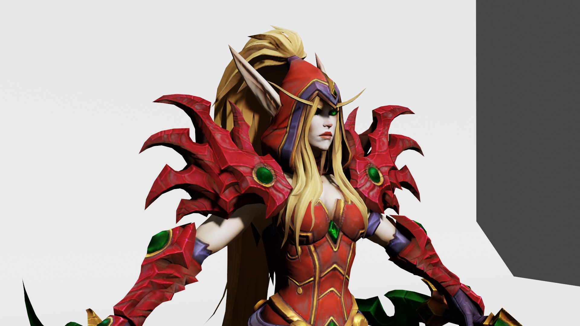 Valeera Sanguinar Fully Textured 3D Model - Printable STL 3D print model_2