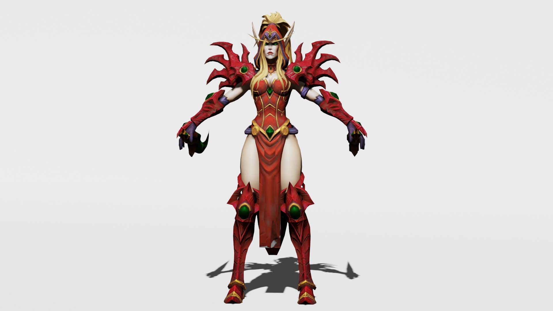 Valeera Sanguinar Fully Textured 3D Model - Printable STL 3D print model_4