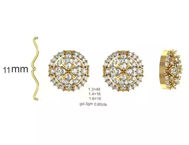 Women Earrings MTL MGX STL OBJ FBX Details