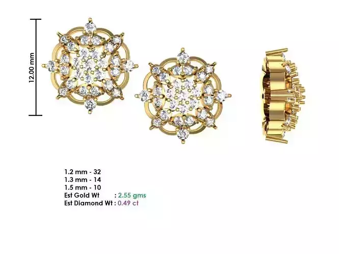  Women Earrings MTL MGX STL OBJ FBX Details