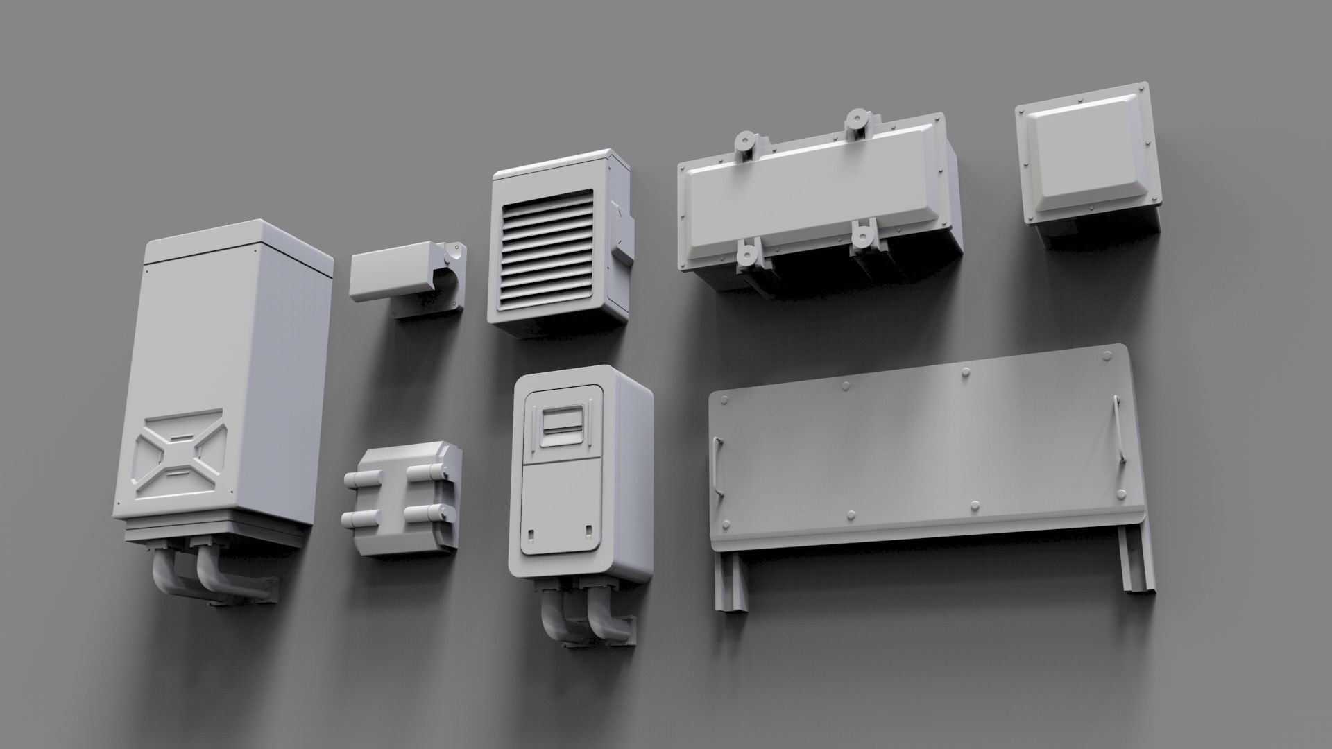 Sci fi trim sheets 5 3D model_3