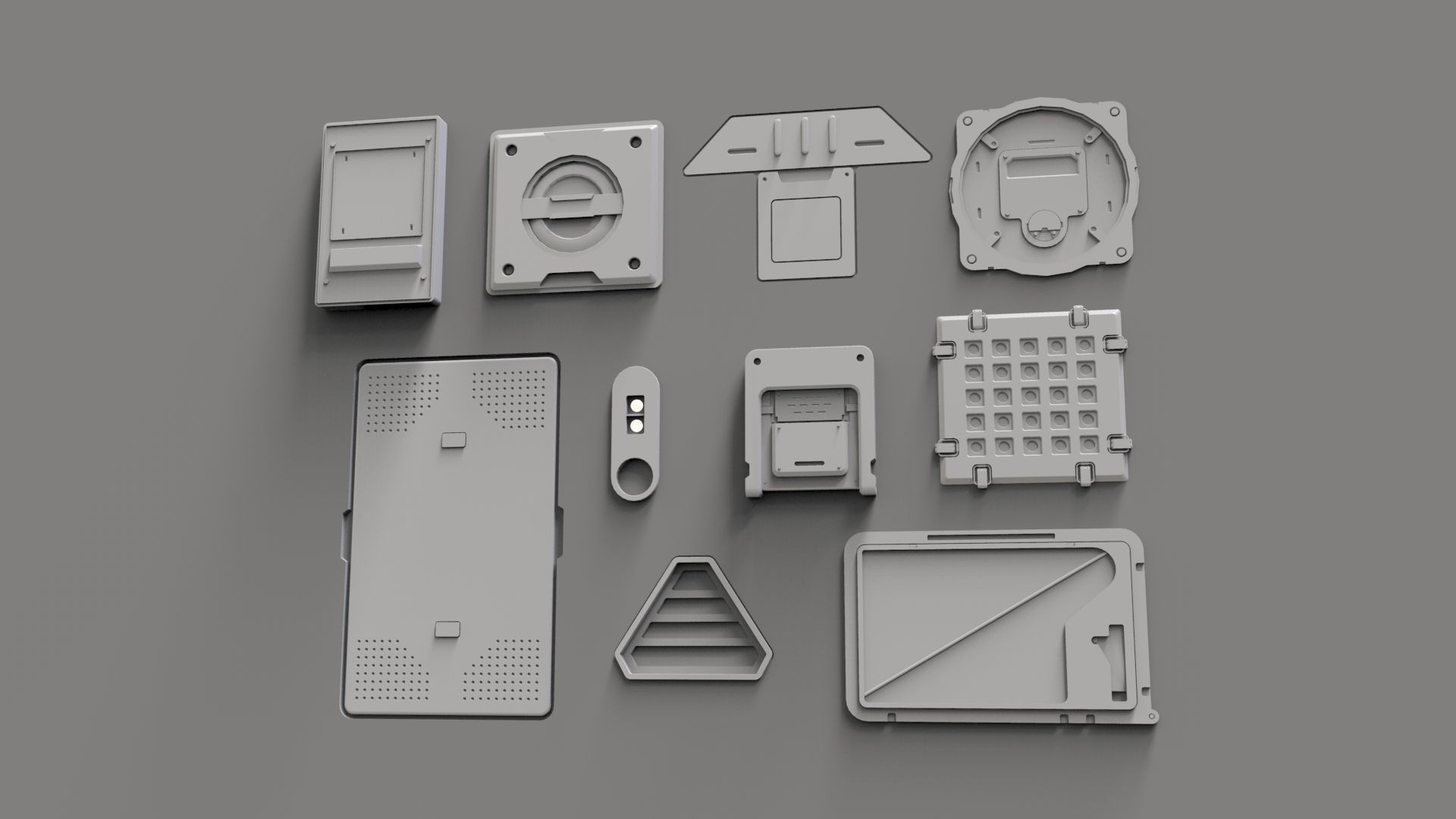 Sci fi trim sheets 5 3D model_4