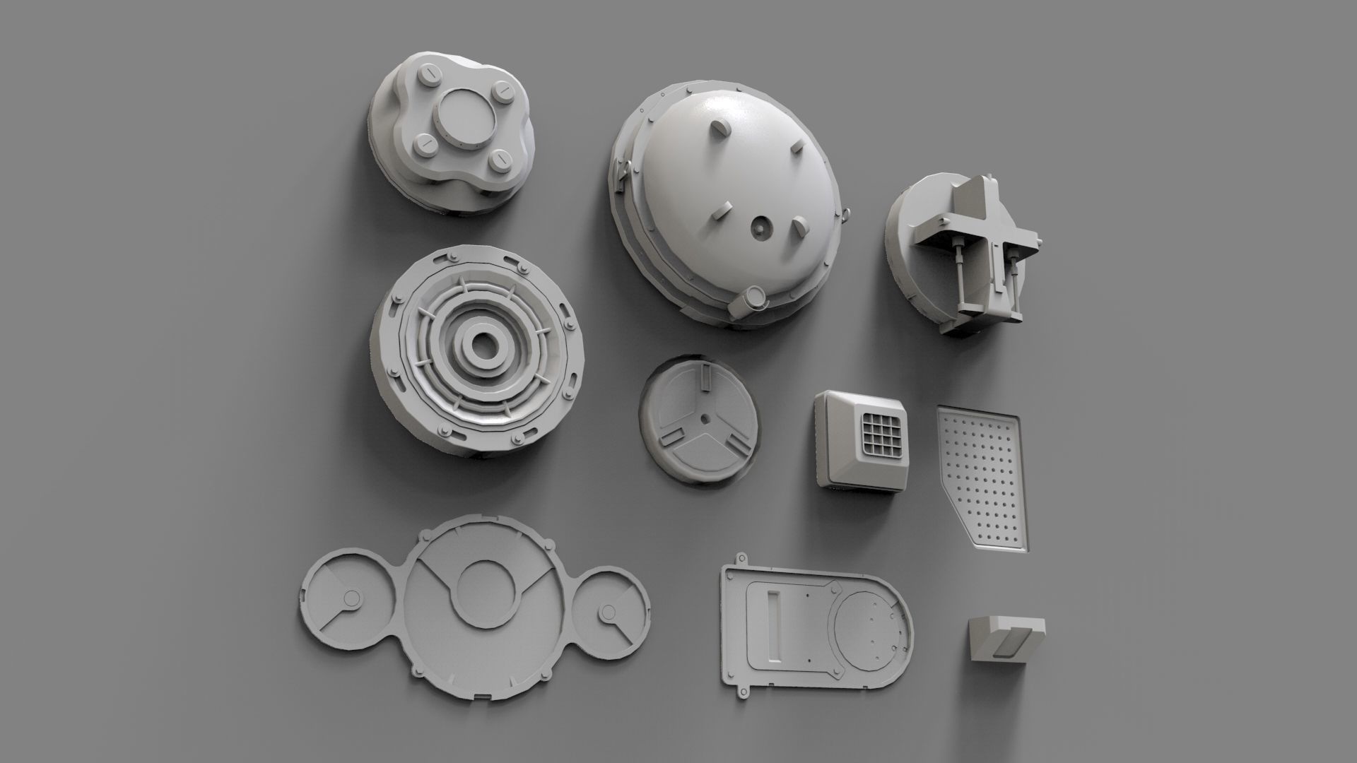 Sci fi trim sheets 5 3D model_6