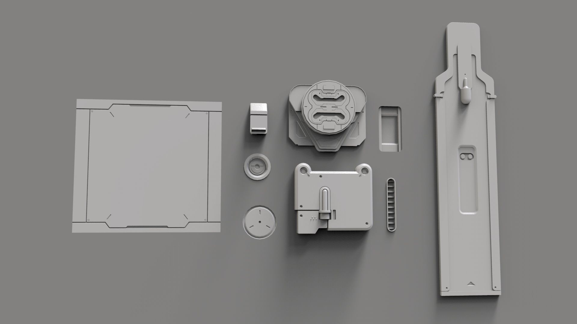 Sci fi trim sheets 5 3D model_10