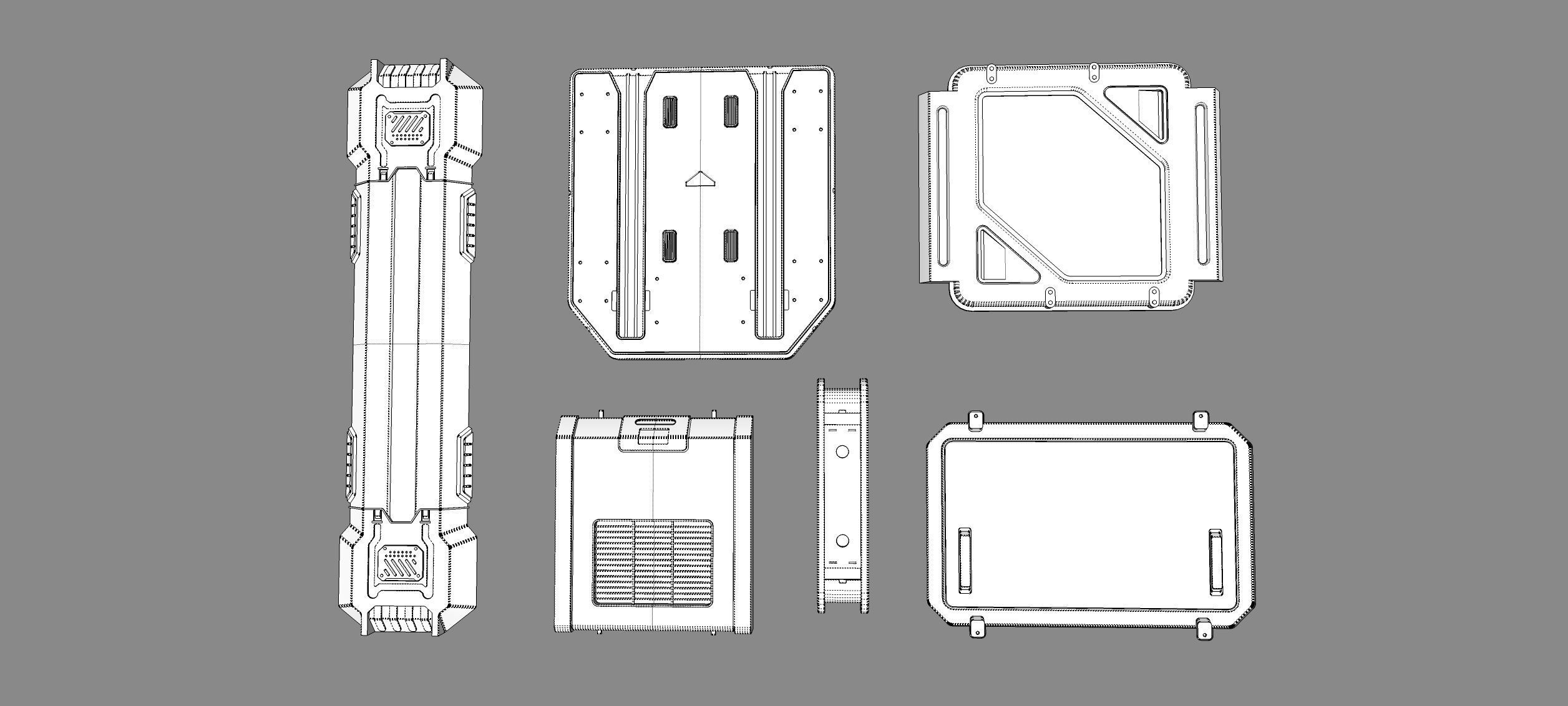 Sci fi trim sheets 5 3D model_22