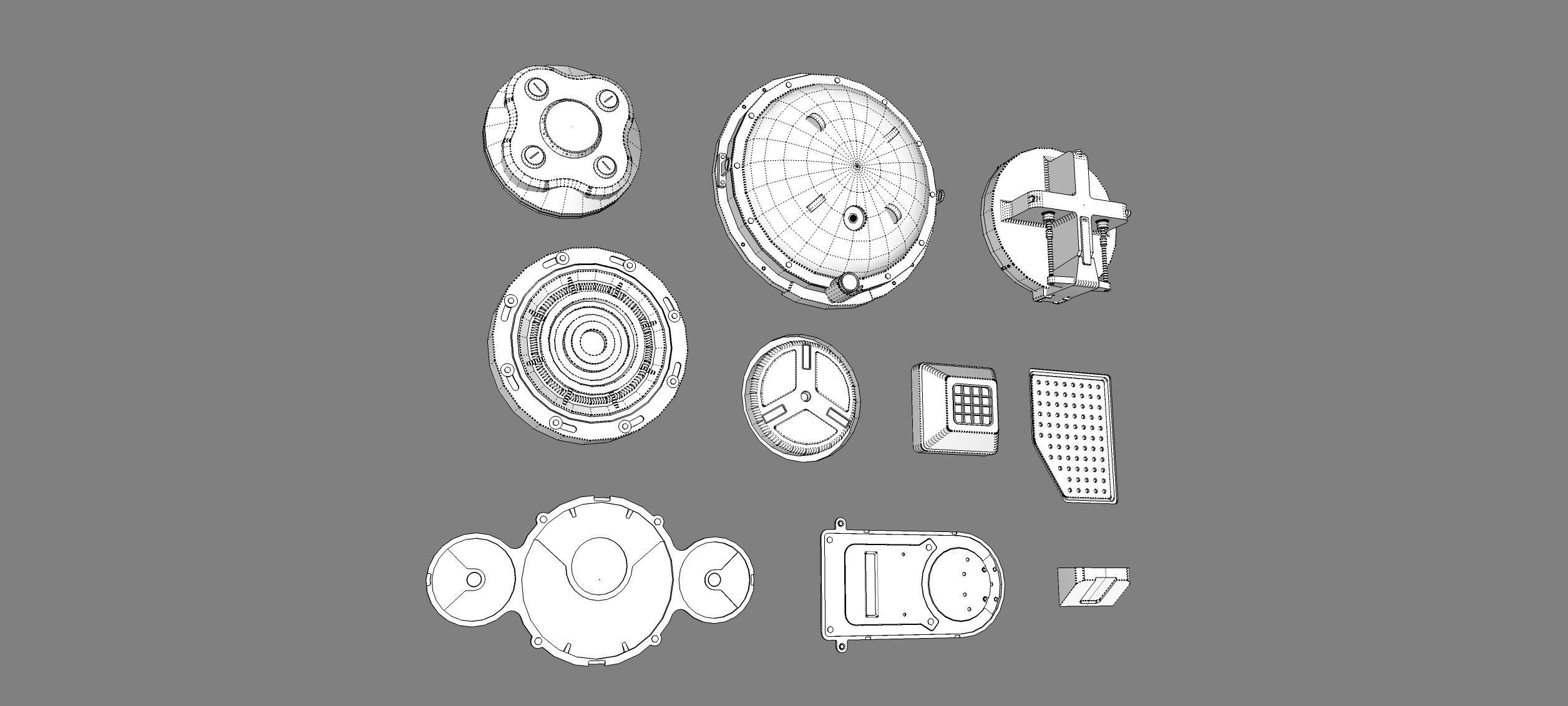 Sci fi trim sheets 5 3D model_18