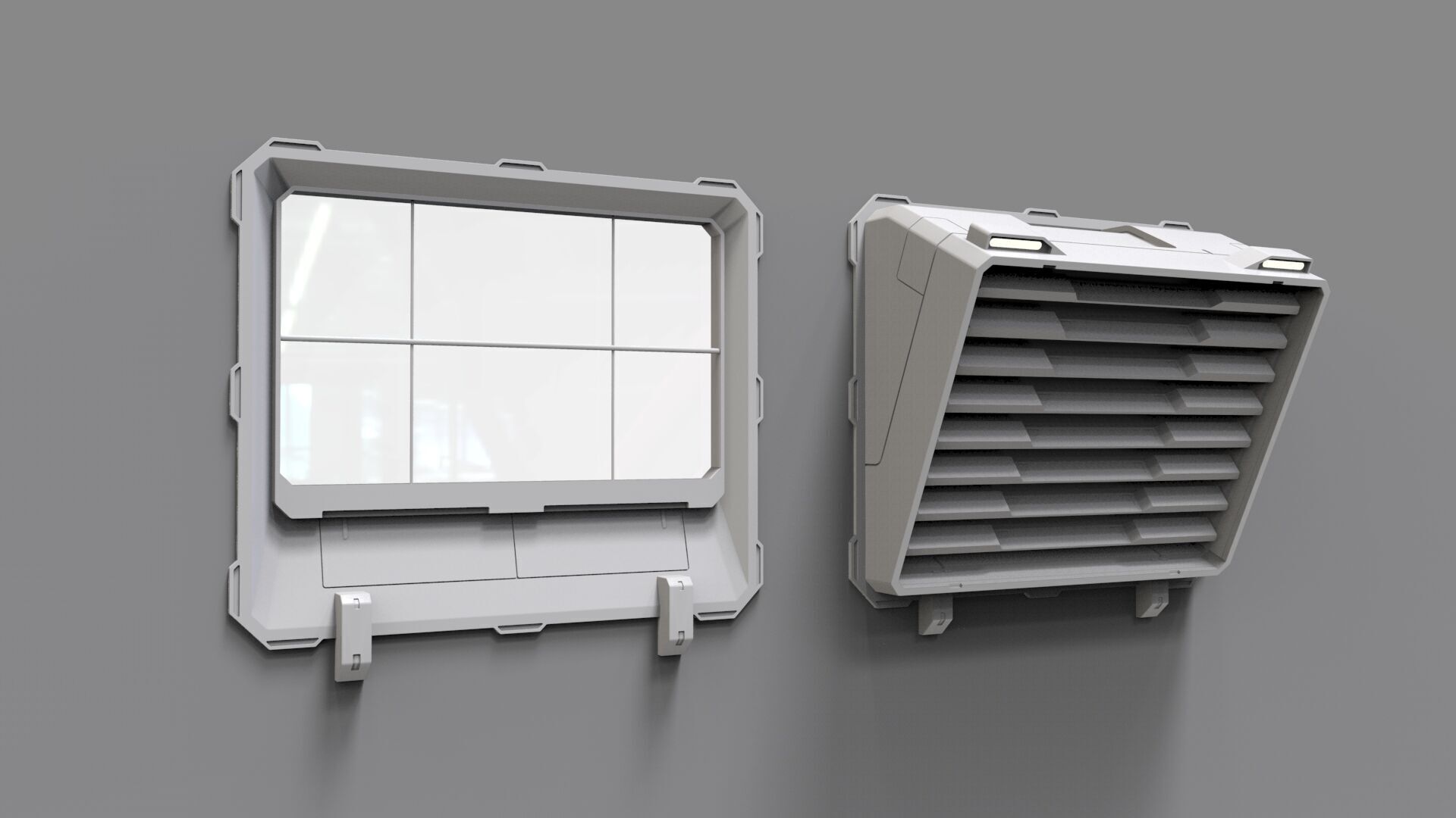 Sci fi trim sheets 5 3D model_12