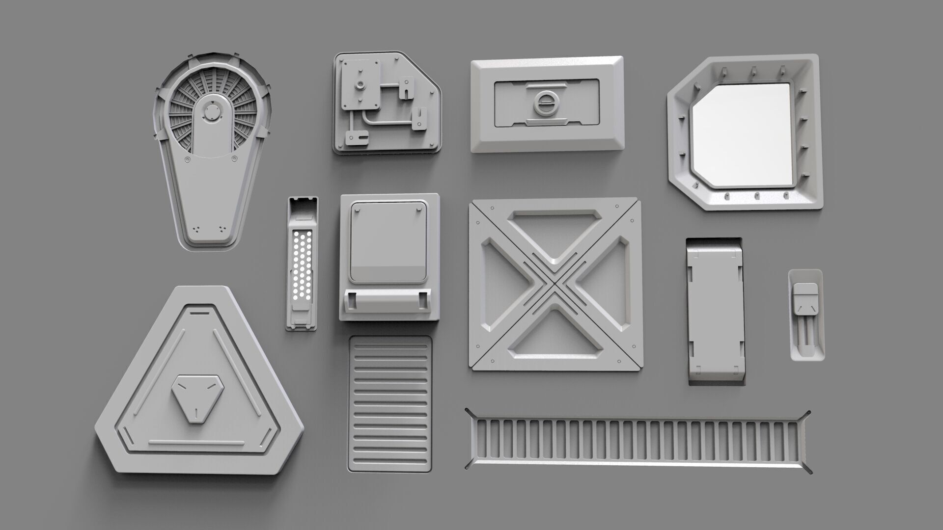 Sci fi trim sheets 5 3D model_5