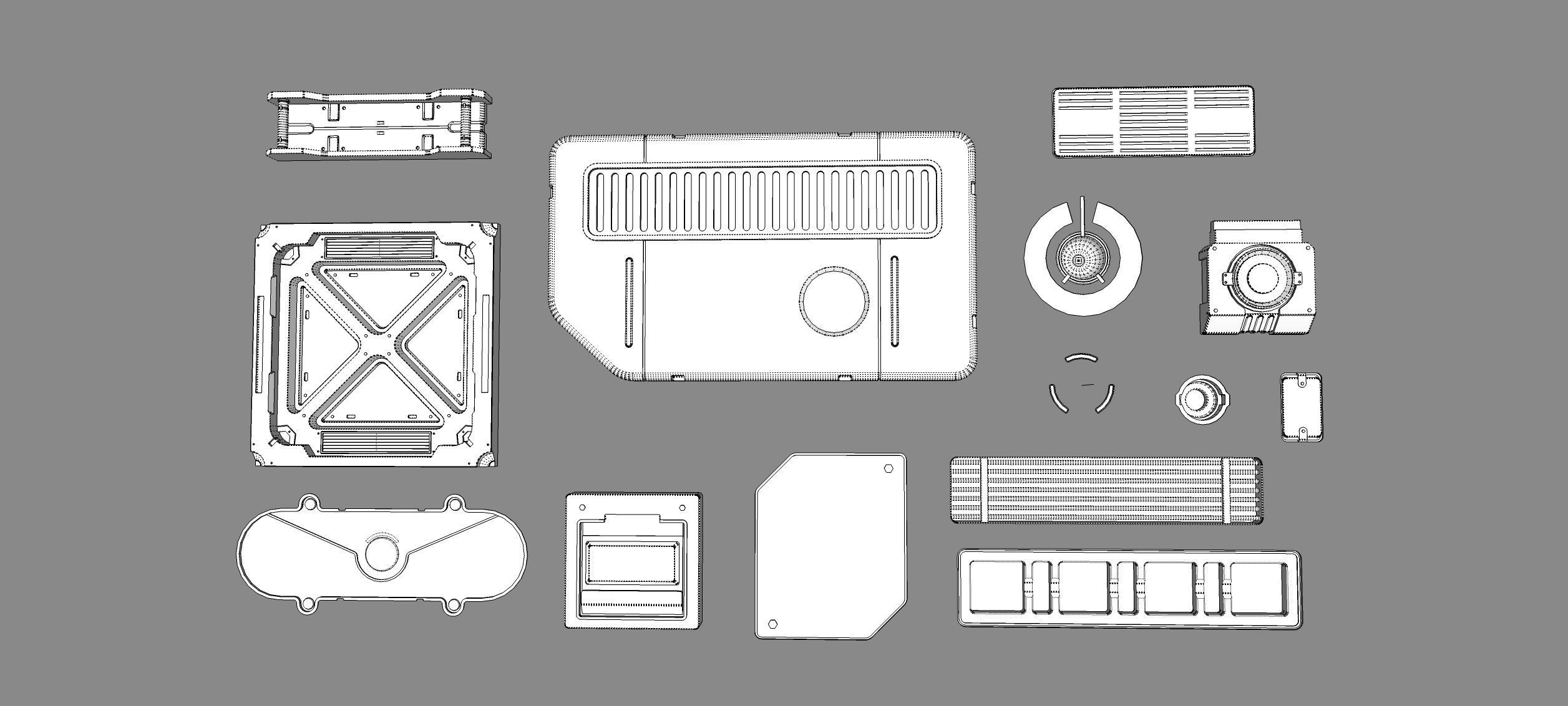 Sci fi trim sheets 5 3D model_20