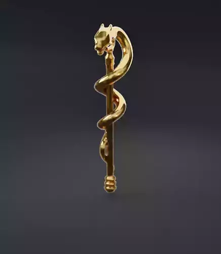 Golden Snake staff 