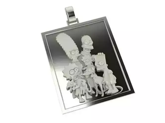 SIMPSON FAMILY PENDANT 3D print model