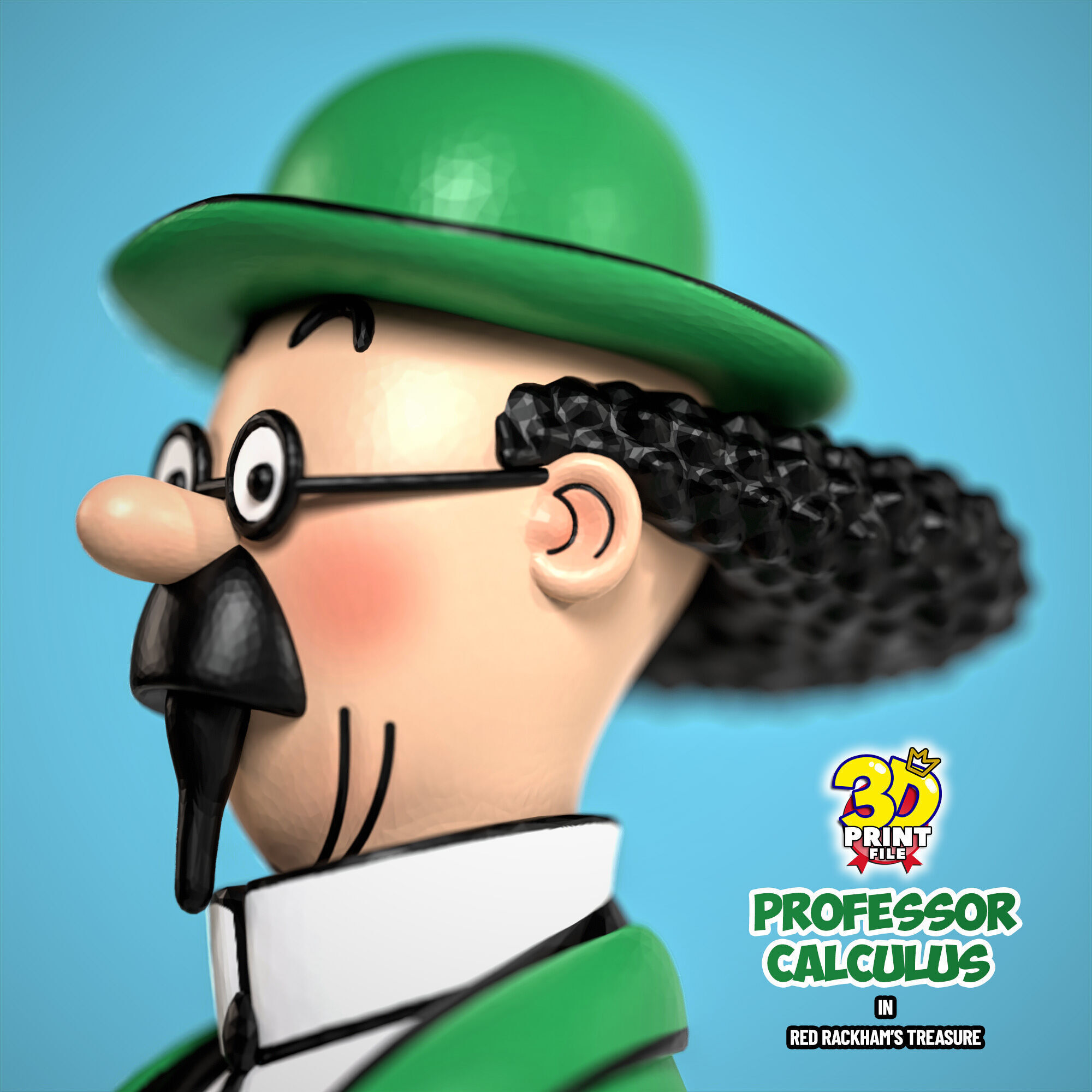Professor Calculus 3D model 3D print model_7