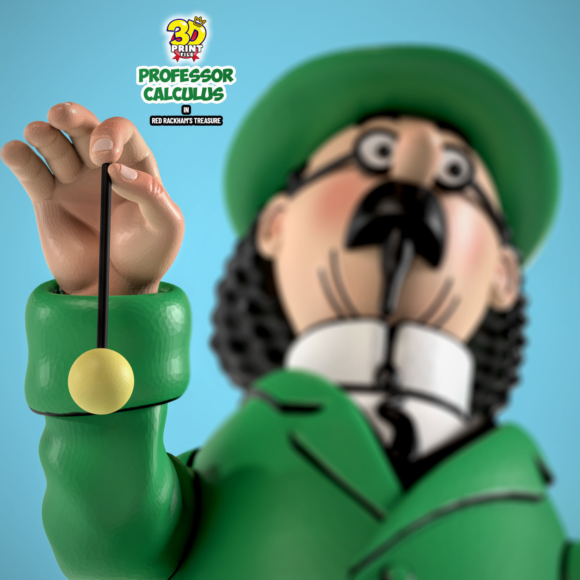 Professor Calculus 3D model 3D print model_2