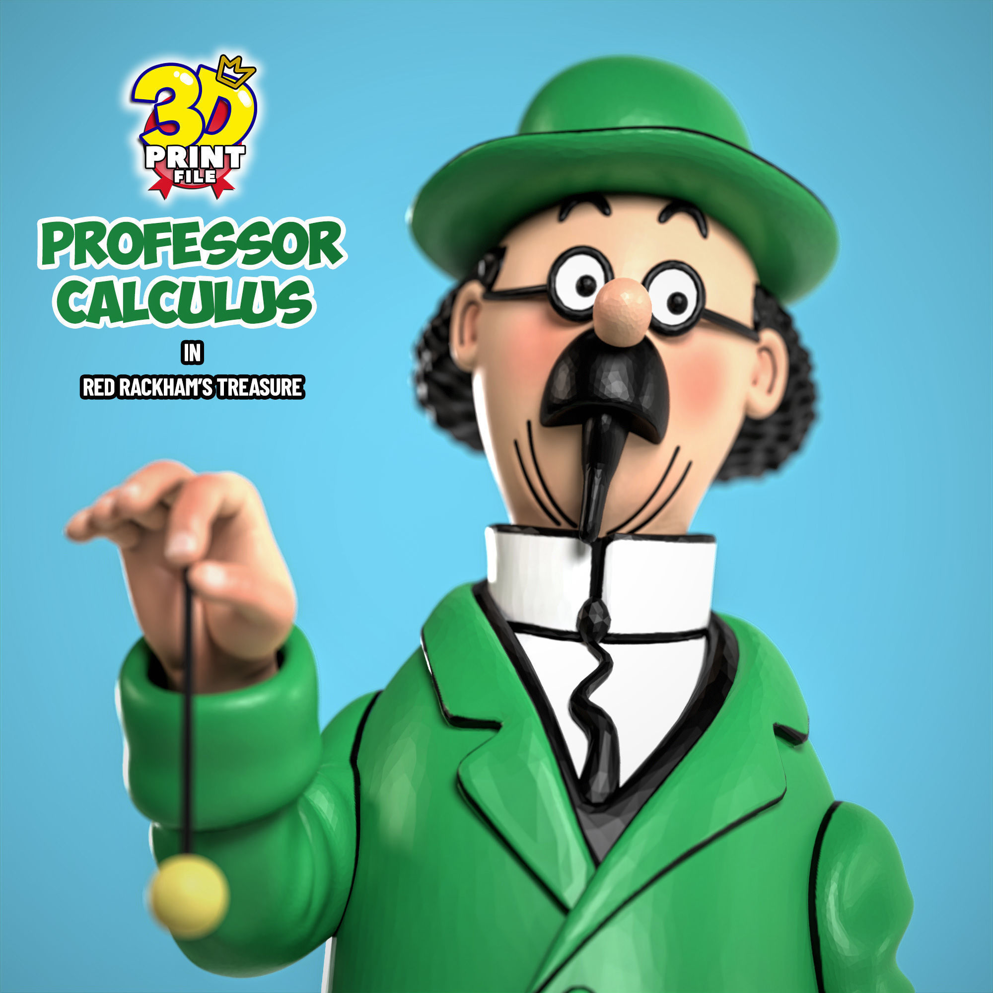 Professor Calculus 3D model 3D print model_5