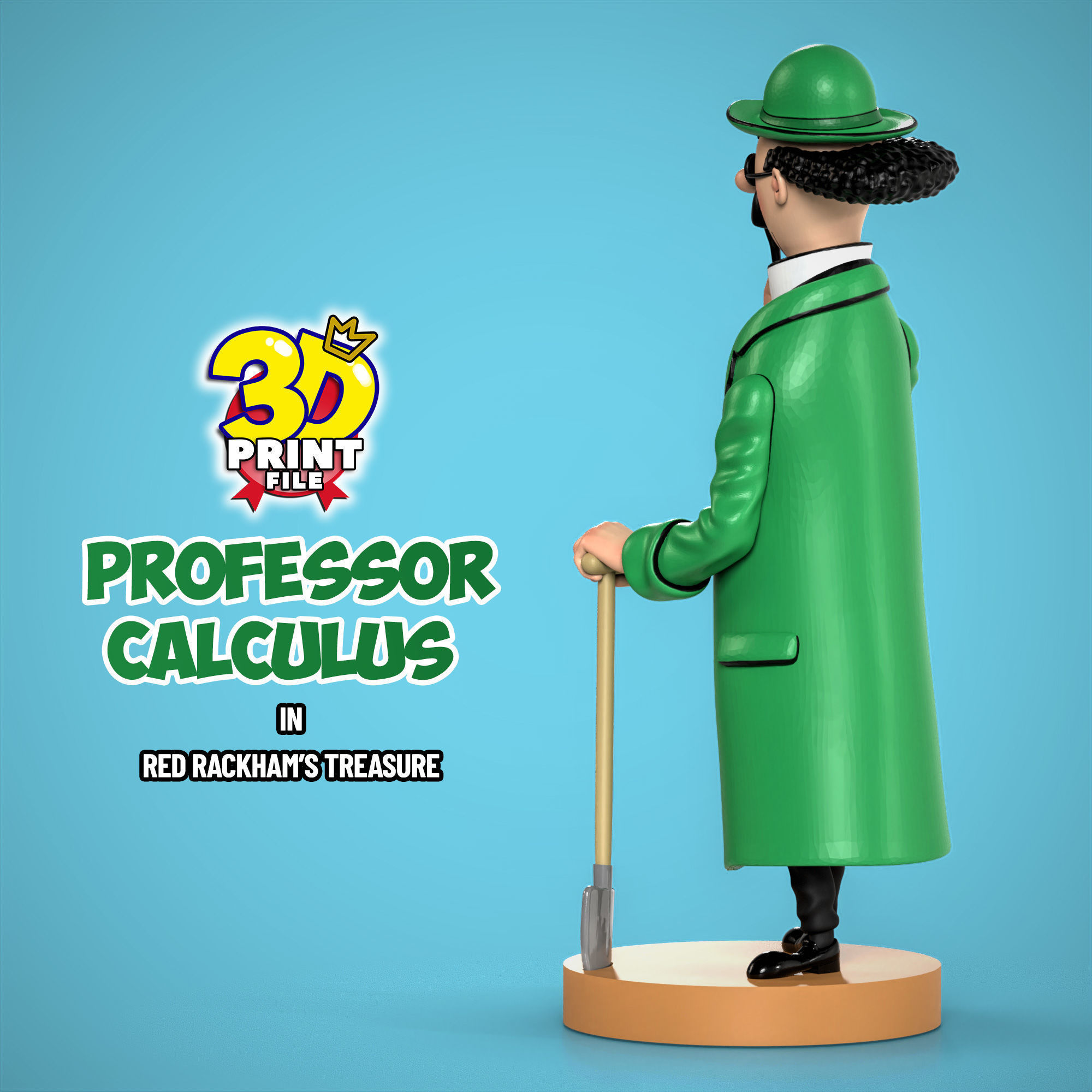 Professor Calculus 3D model 3D print model_11