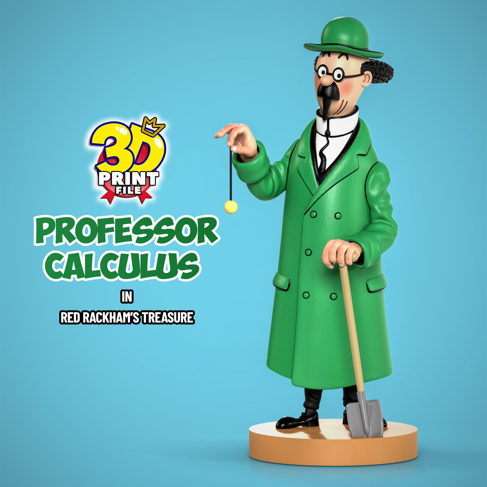 Professor Calculus 3D model 3D print model_9
