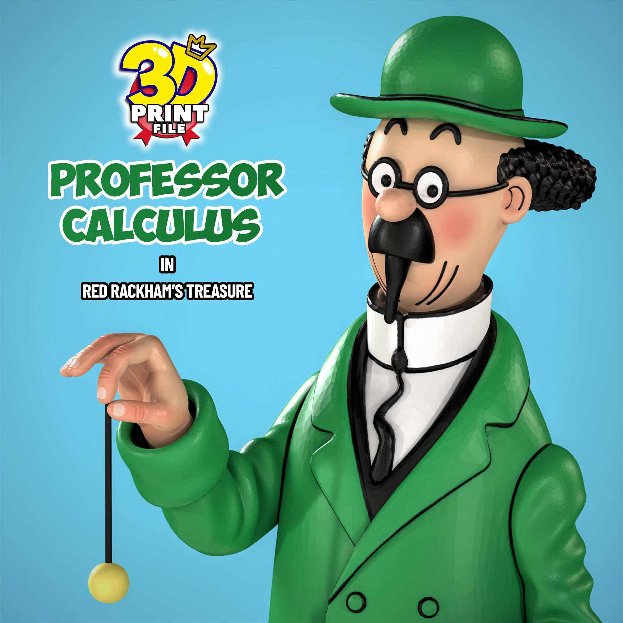 Professor Calculus 3D model 3D print model_13