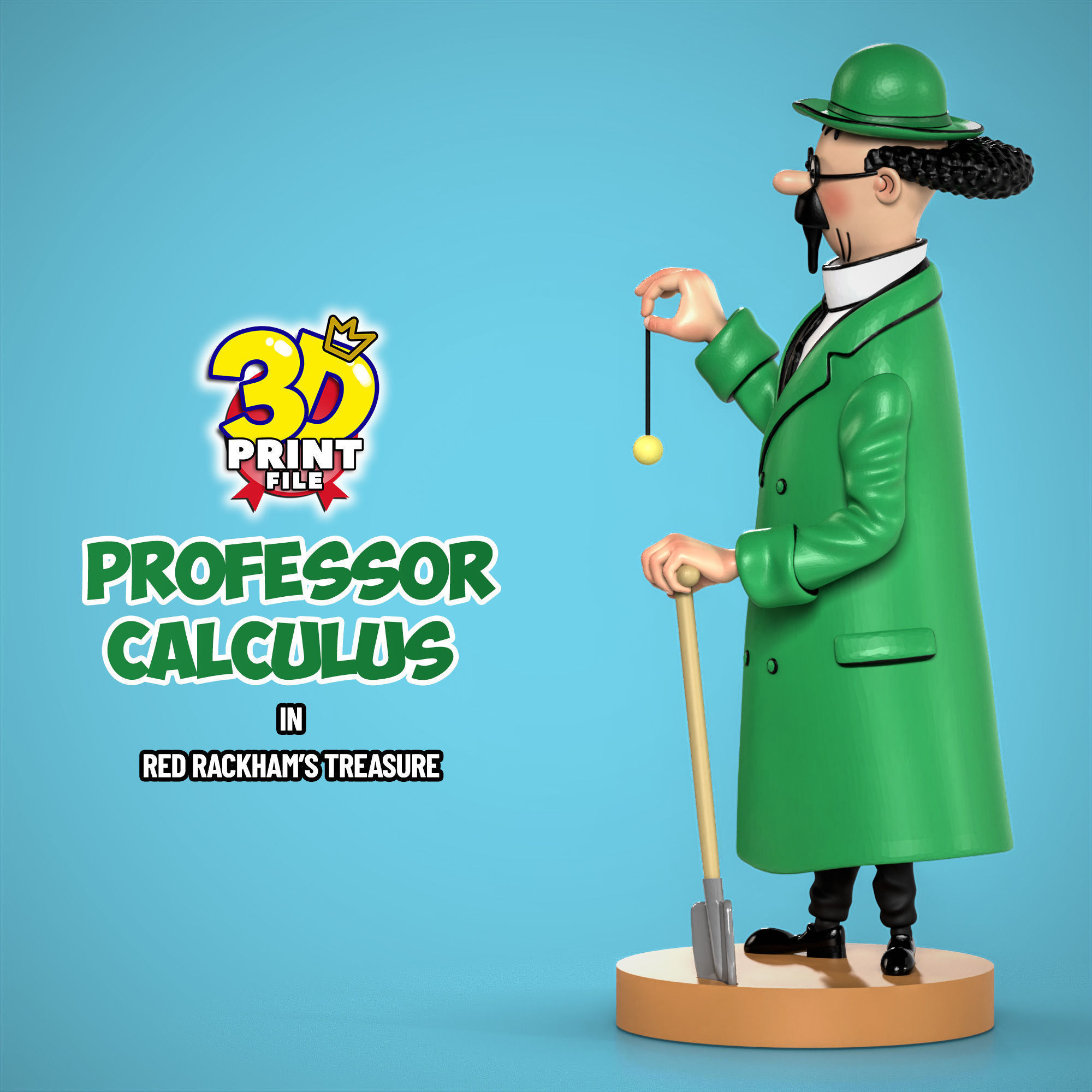 Professor Calculus 3D model 3D print model_12