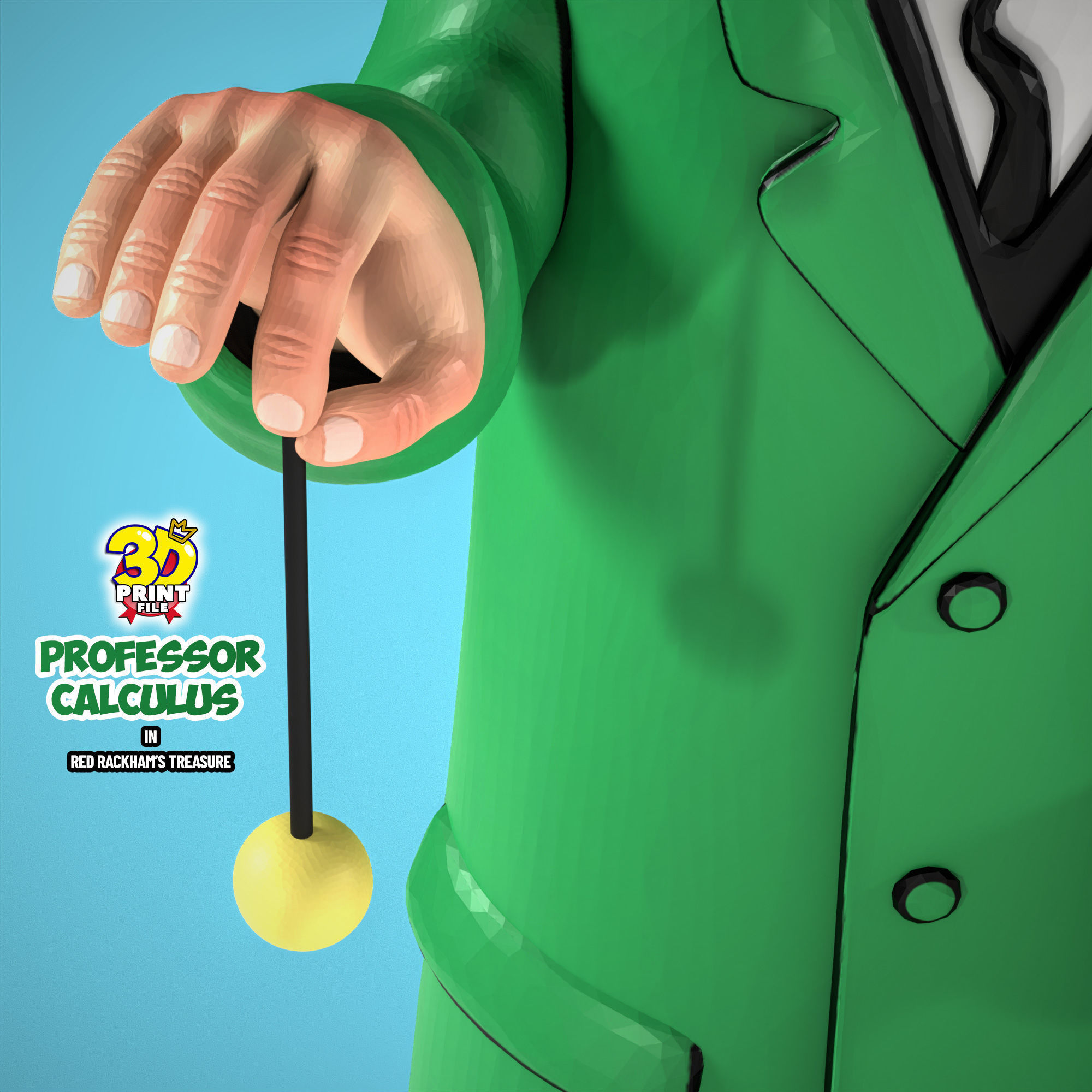 Professor Calculus 3D model 3D print model_3