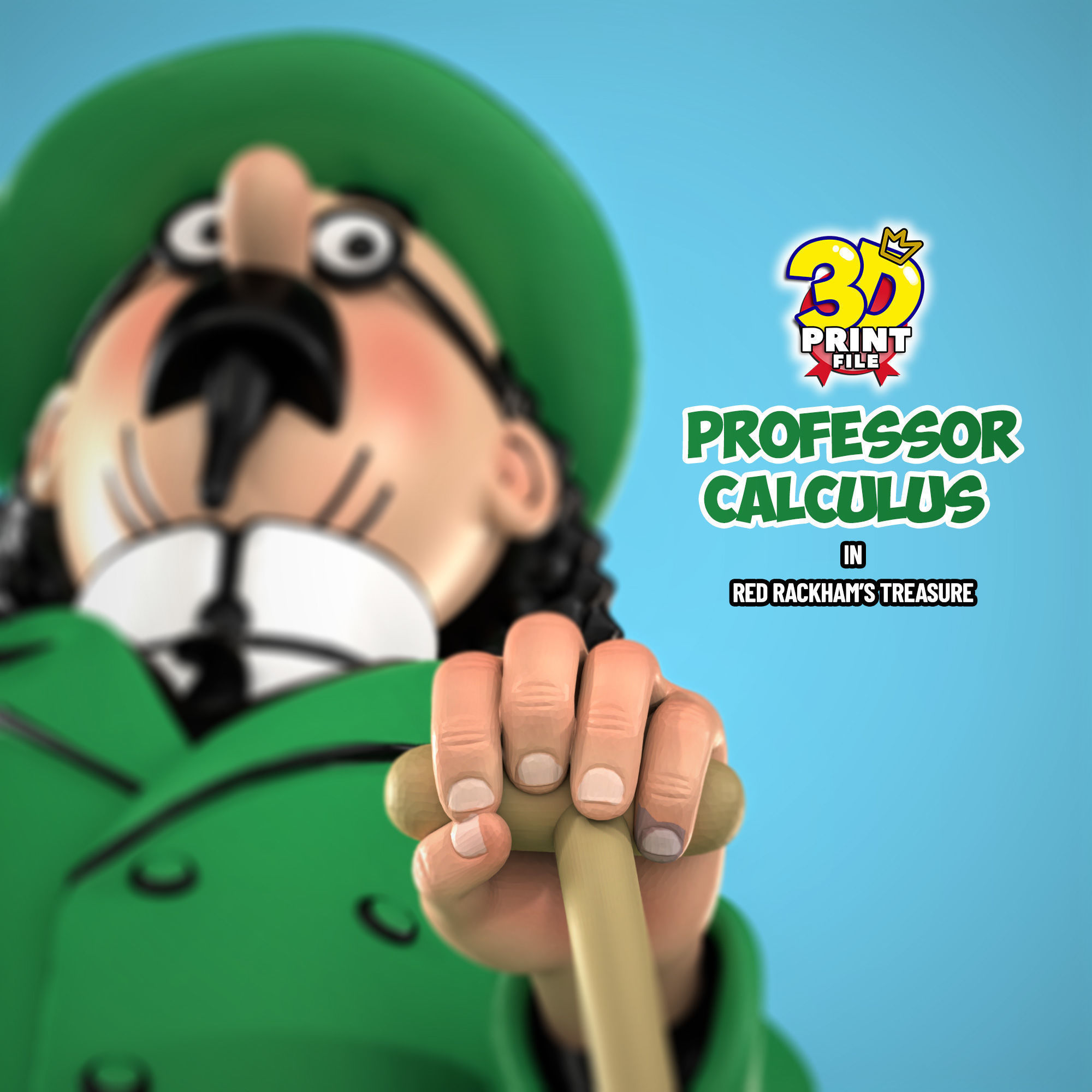 Professor Calculus 3D model 3D print model_4