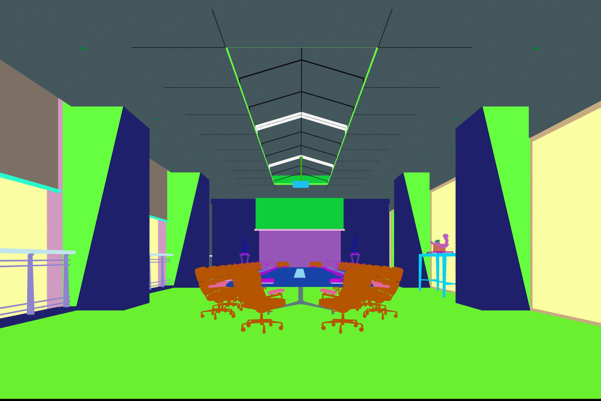 Conference room 3D model_4