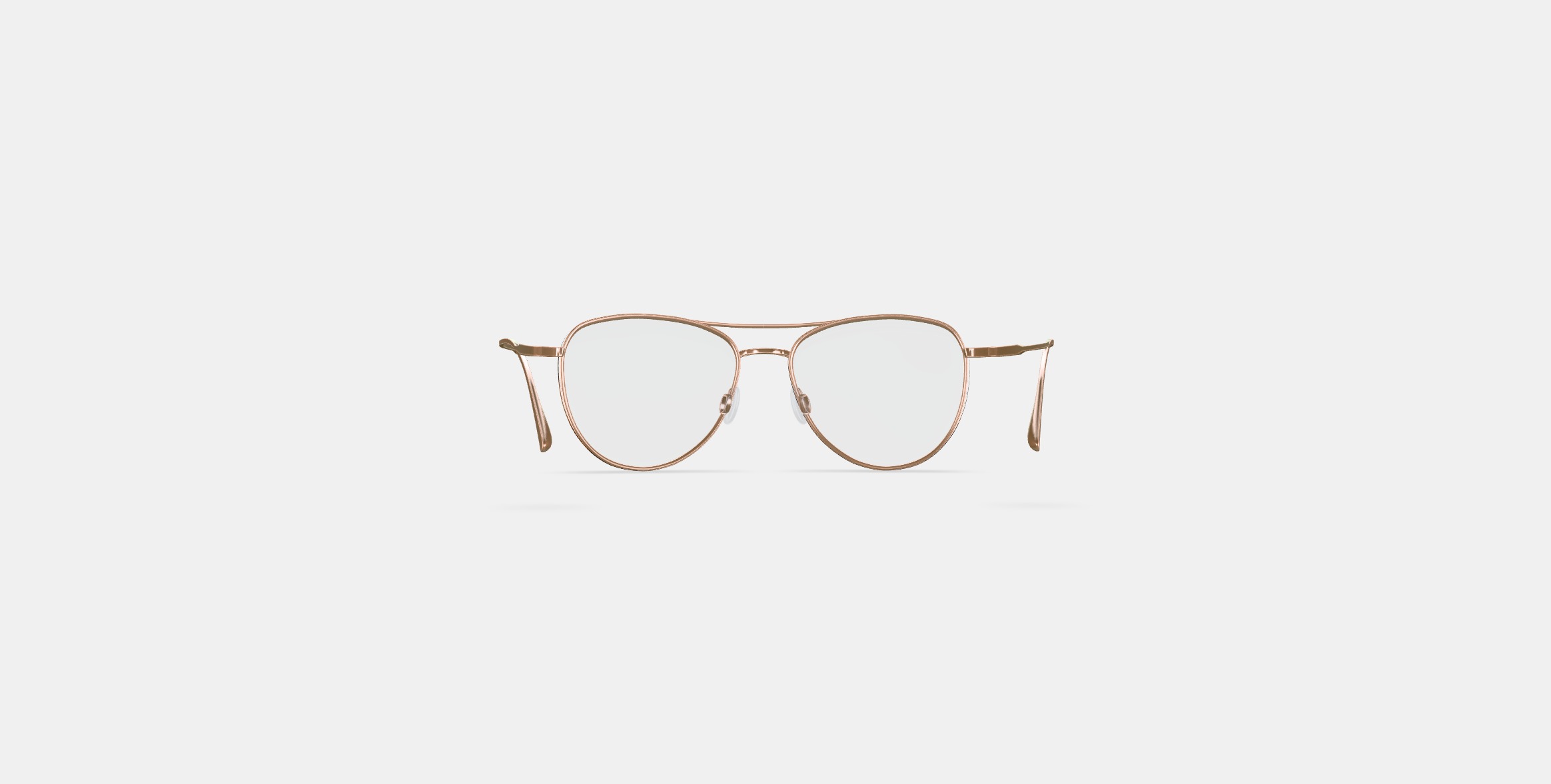 Sanaa Eyeglasses in Polished Gold with Oak Barrel 3D model_14