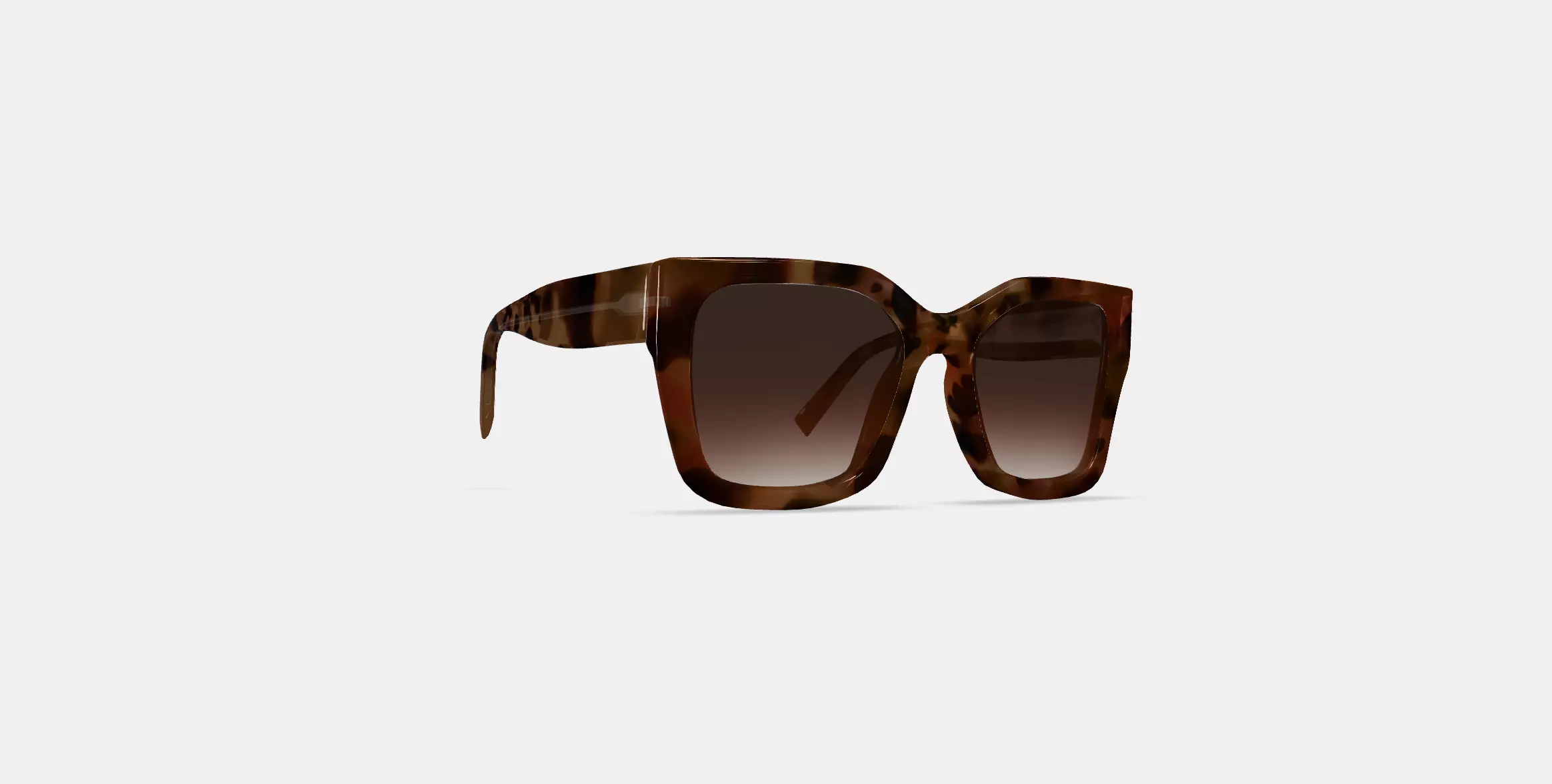 Bette Sunglasses in Sesame Tortoise 3D model_0