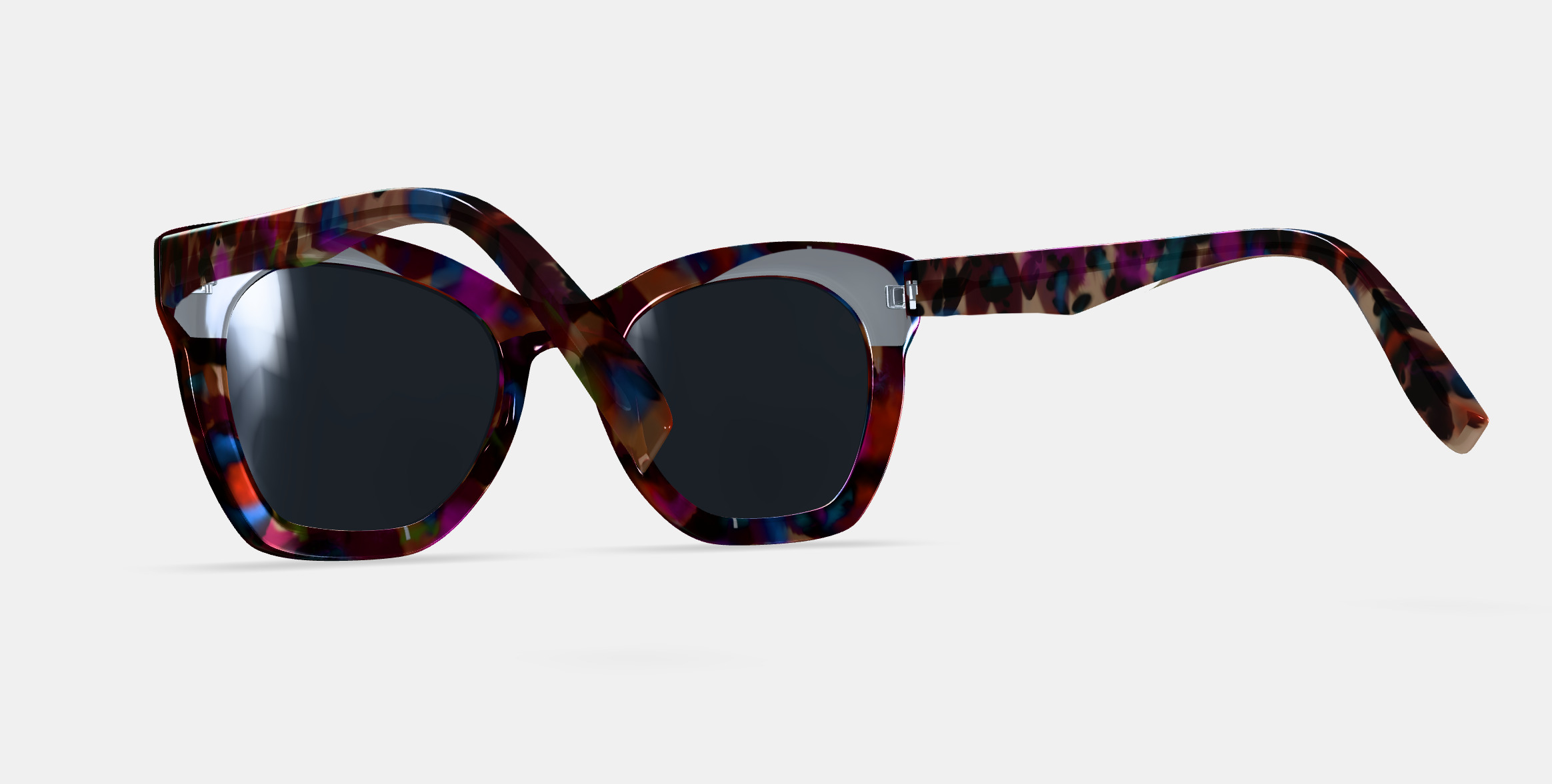 Augusta Sunglasses in Confetti Tortoise 3D model_3