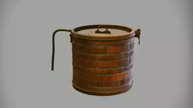 Rustic metal container