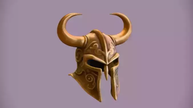 ornate horned helmet
