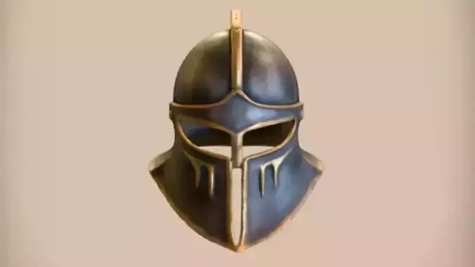 Medieval-style helmet   3D Game Ready Model