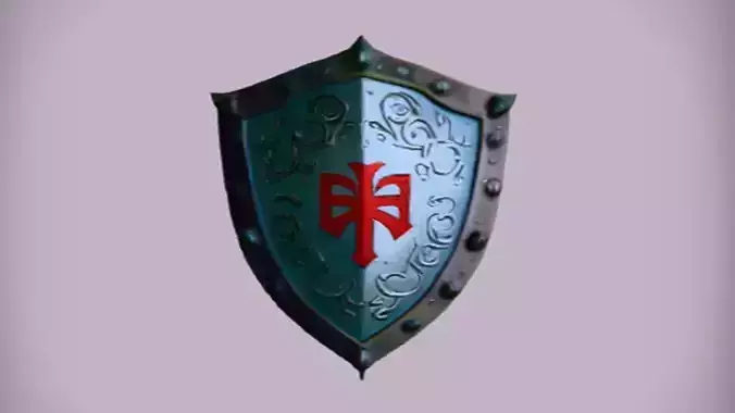 Decorative medieval shield