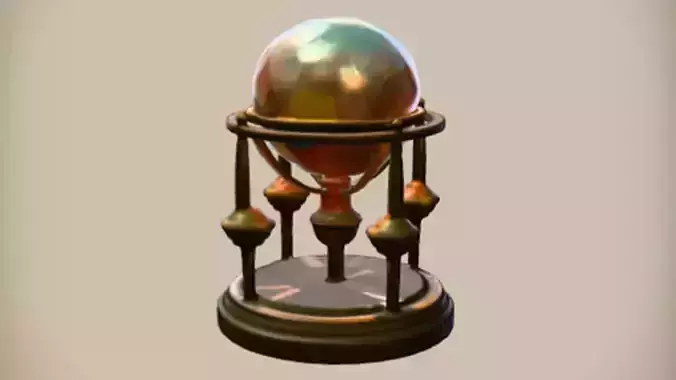 crystal orb on ornate stand