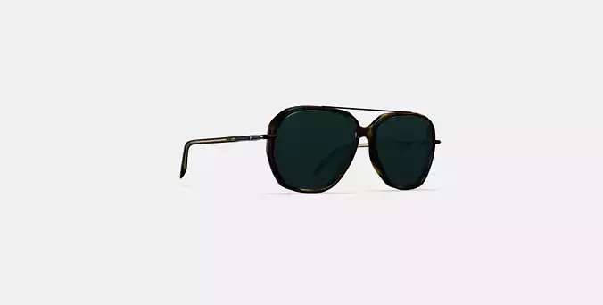 Florian Sunglasses in Cognac Tortoise with Brushed Ink