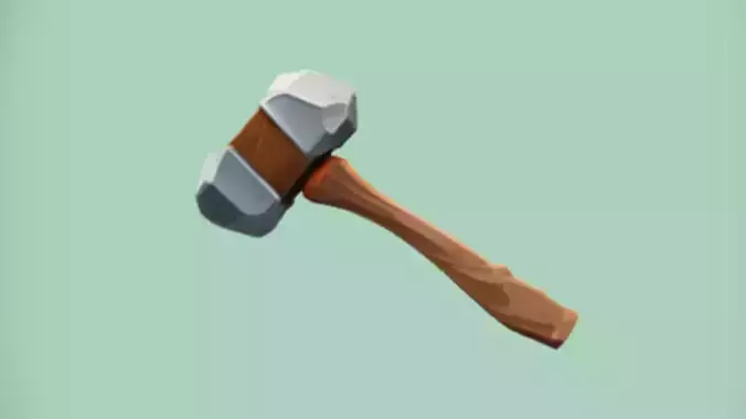 blocky hammer with crystal head