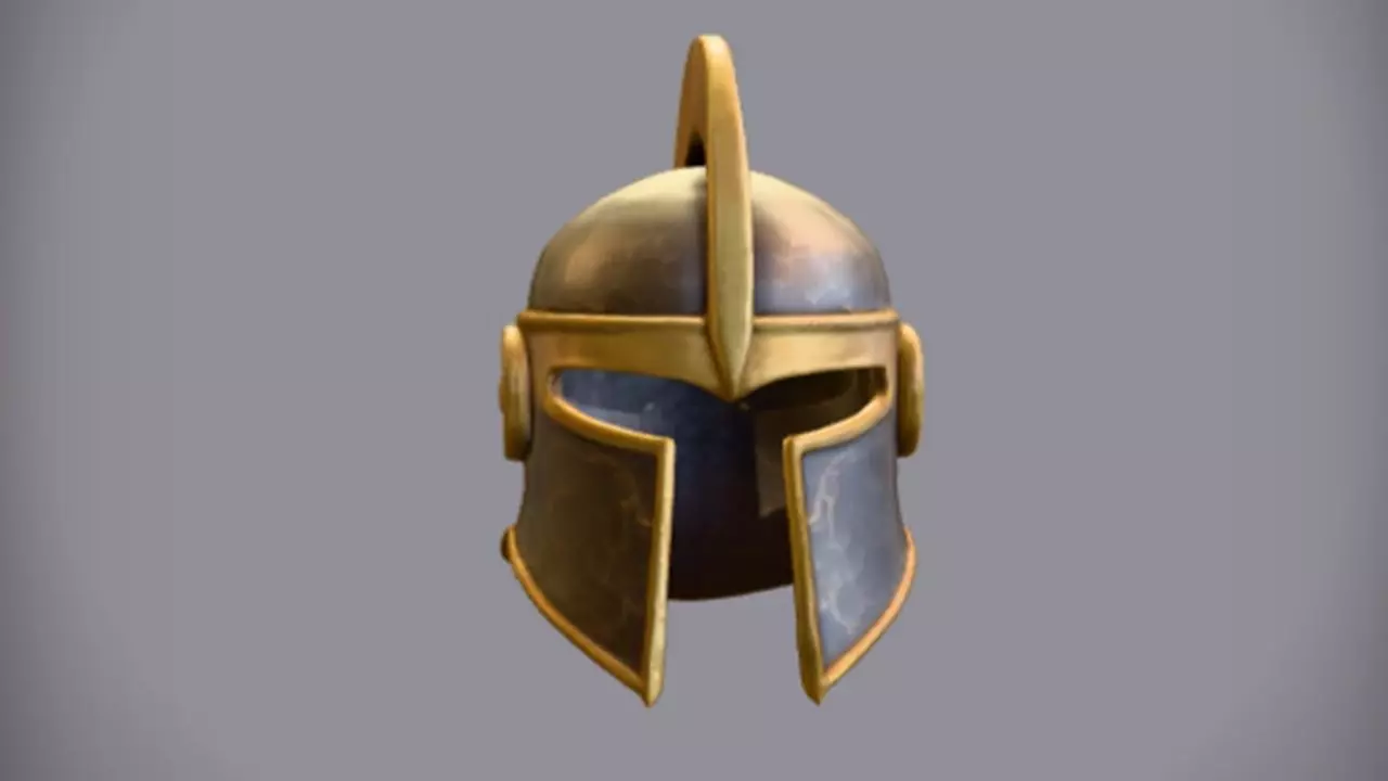 Ancient warrior helmet 3D model_0