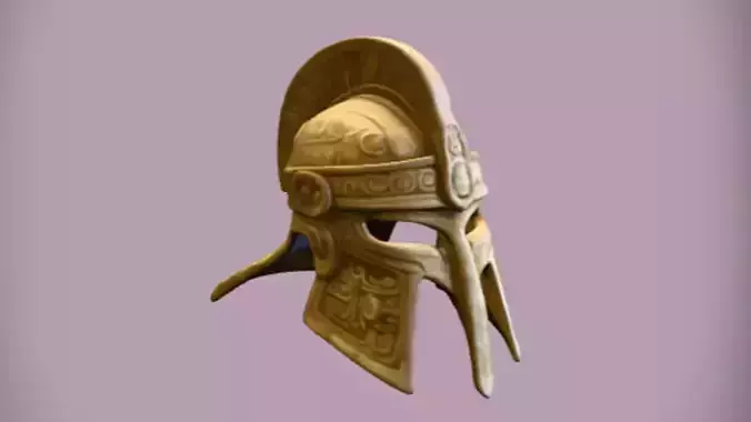 Ancient Roman gladiator helmet