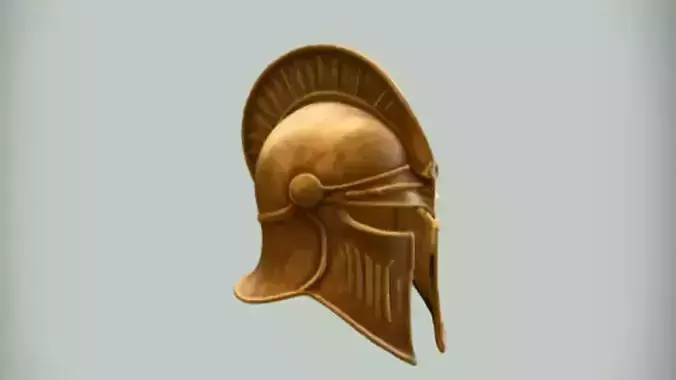 Ancient Greek warrior helmet