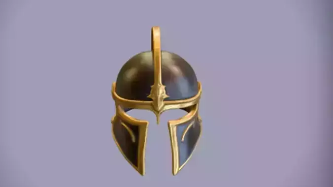 Ancient Greek soldier helmet