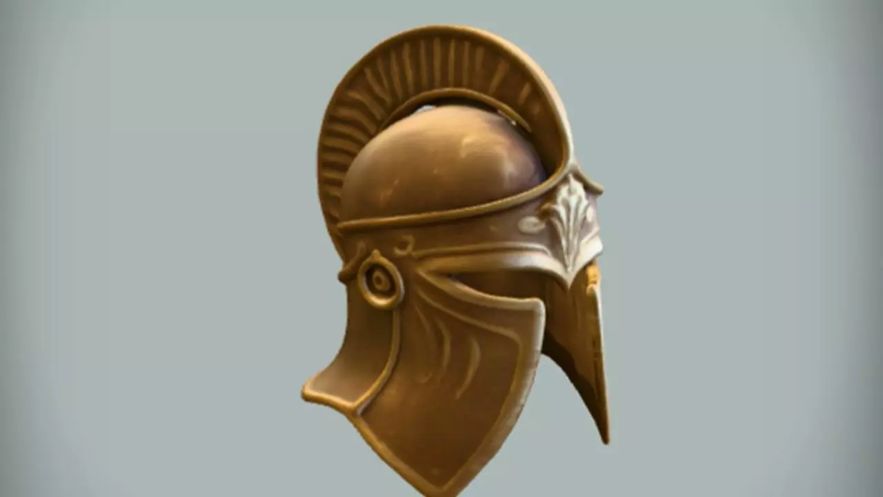 Ancient Greek helmet 3D model_0