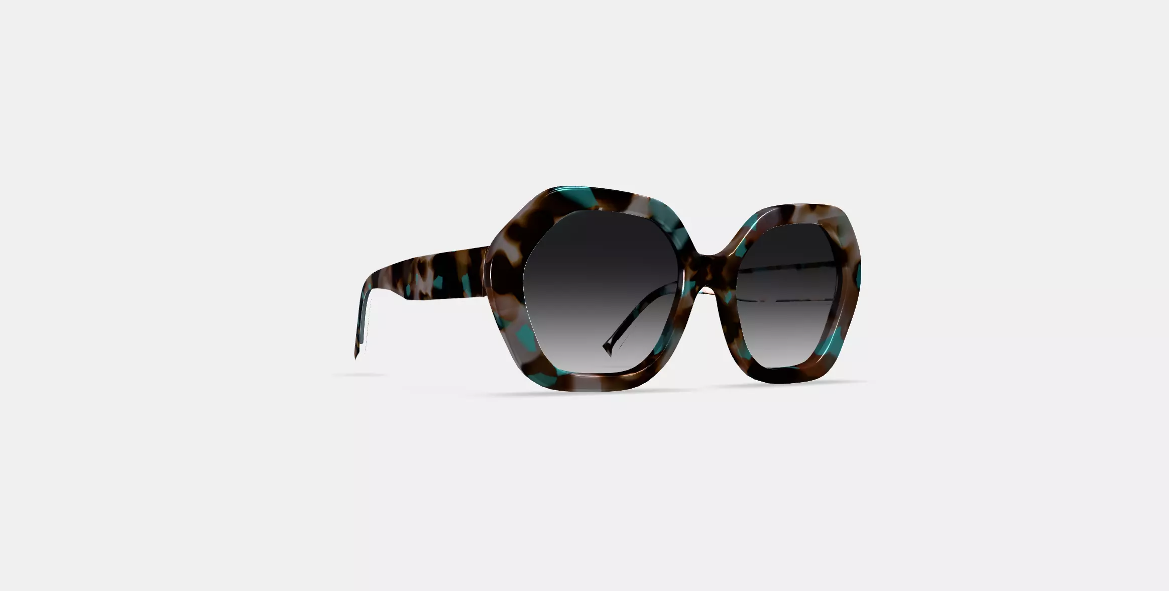 Estrada Sunglasses in Prickly Pear Tortoise 3D model