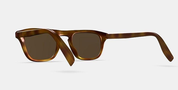 Nemsey Sunglasses in Cattail Tortoise Matte 3D model