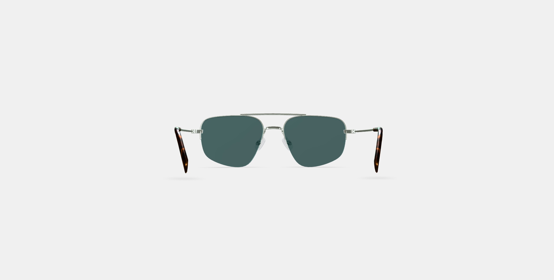 Julio Sunglasses in Polished Silver 3D model_14