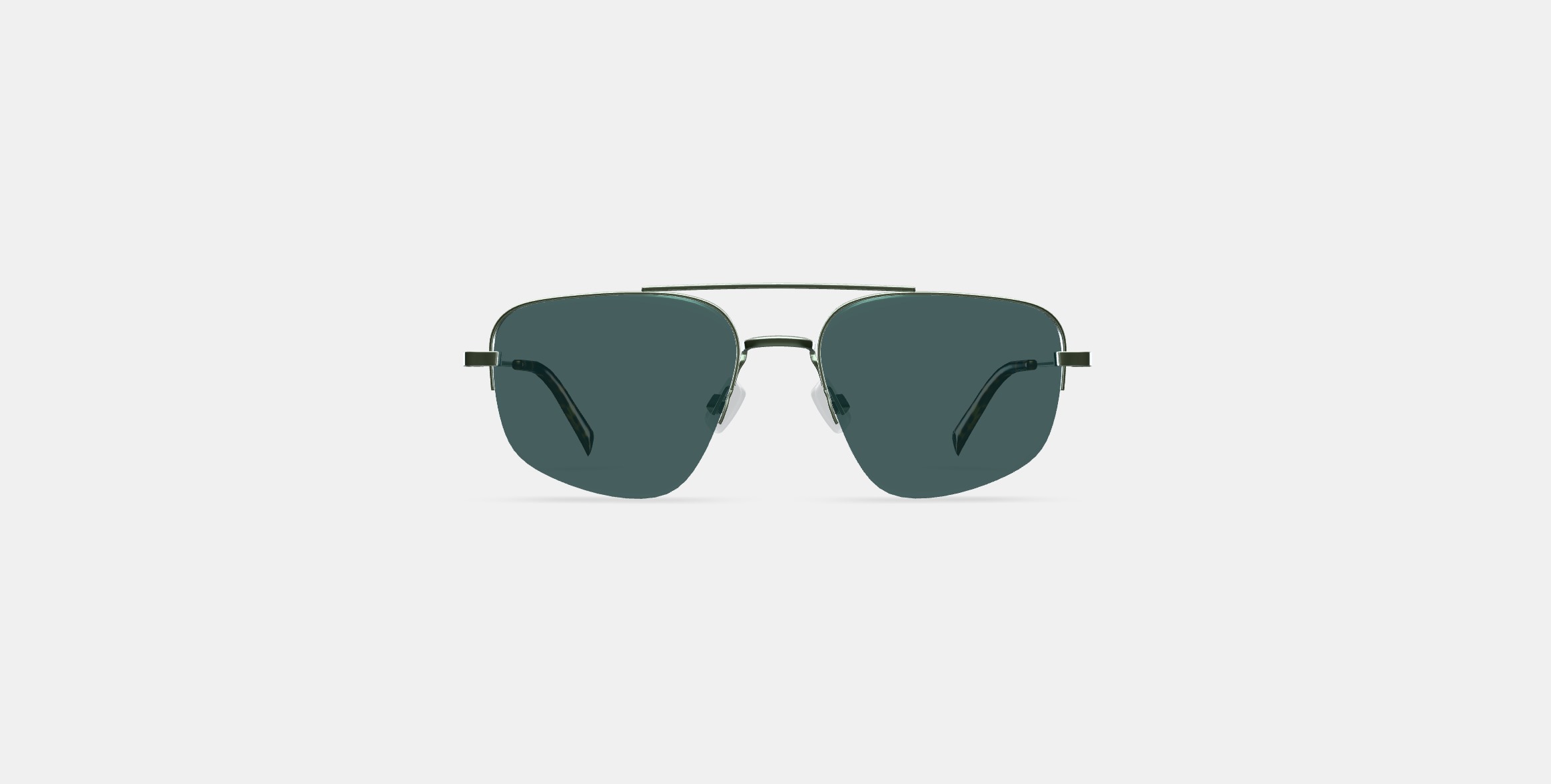 Julio Sunglasses in Polished Silver 3D model_10