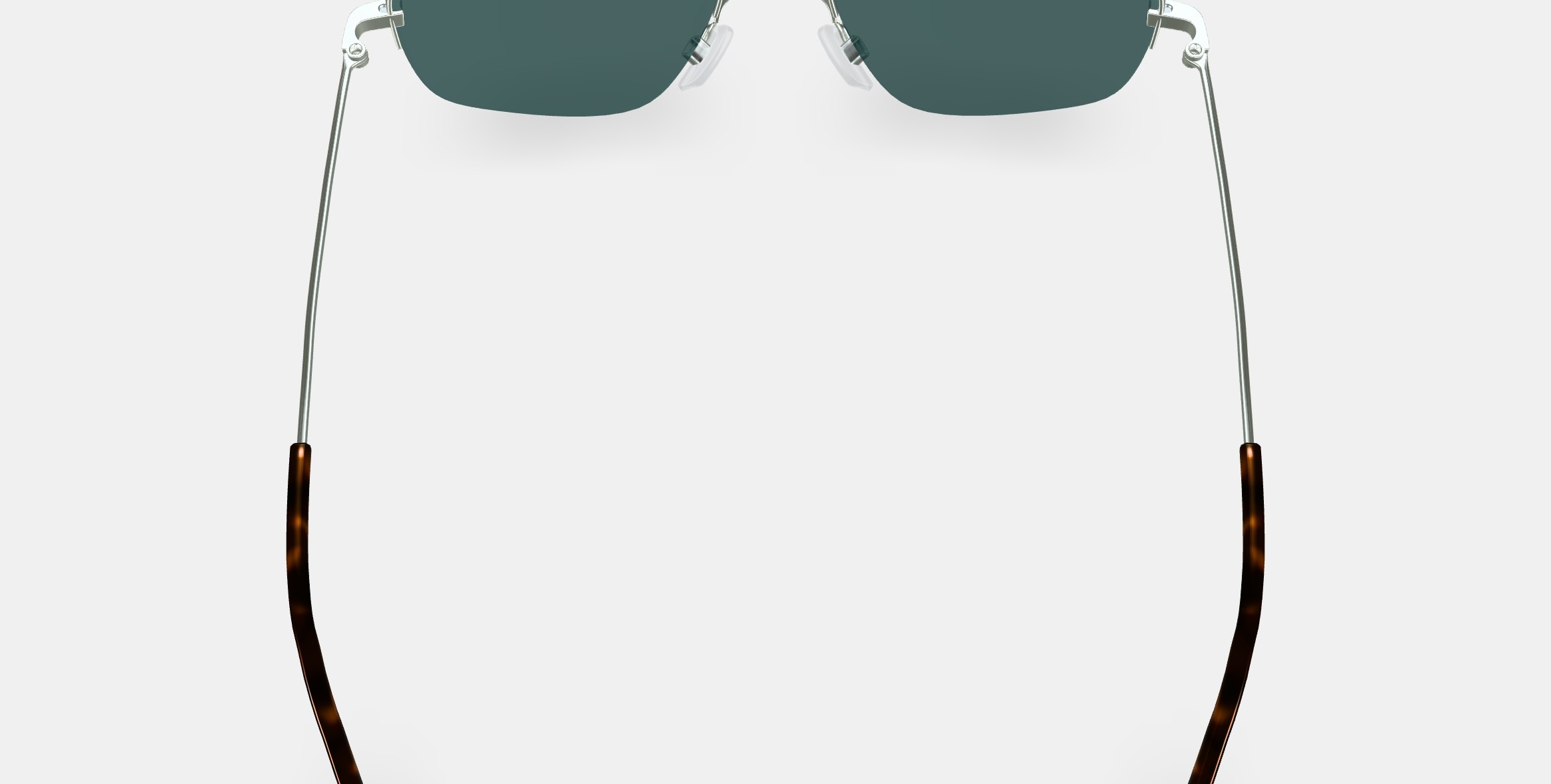 Julio Sunglasses in Polished Silver 3D model_4