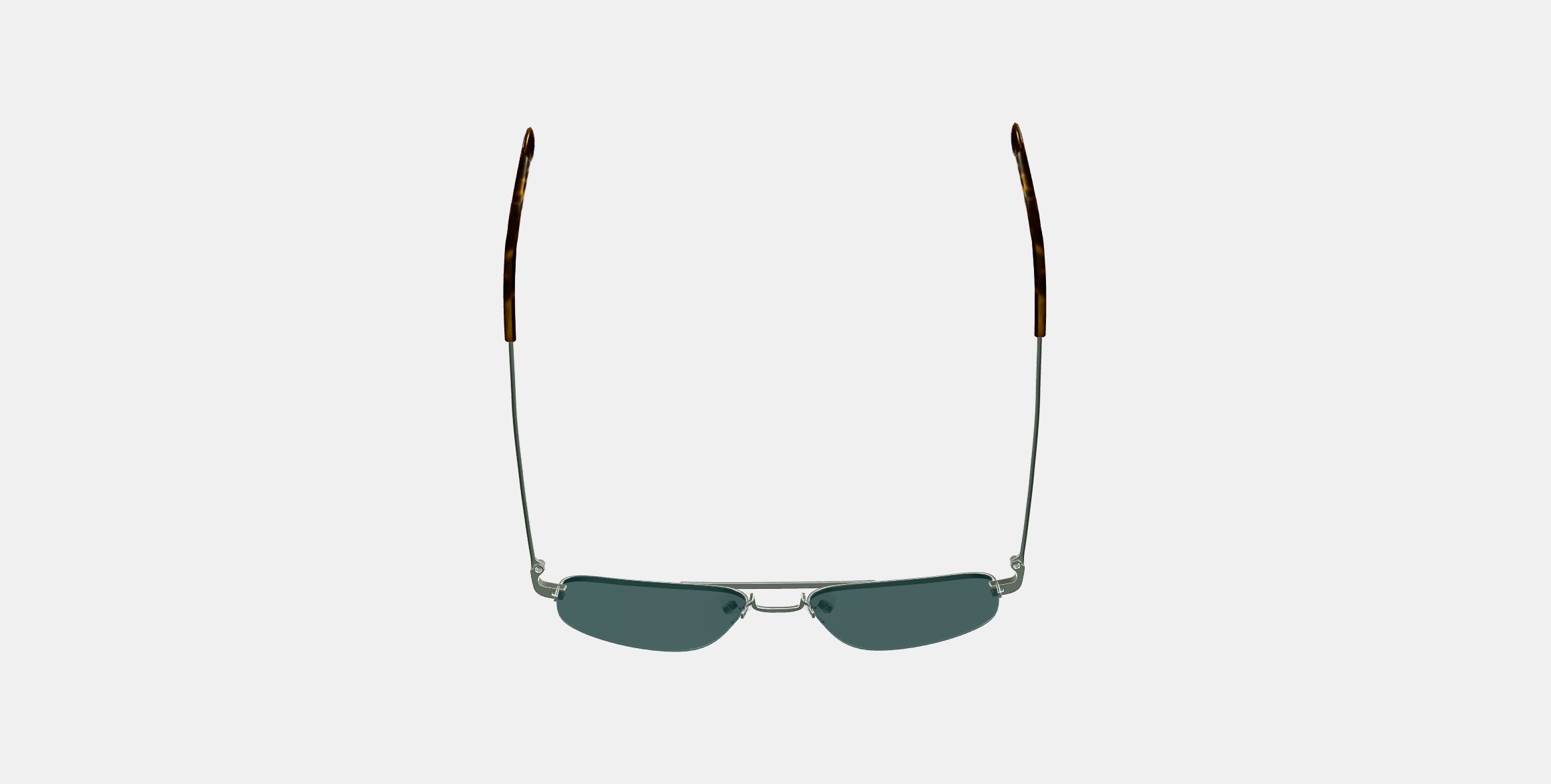Julio Sunglasses in Polished Silver 3D model_8