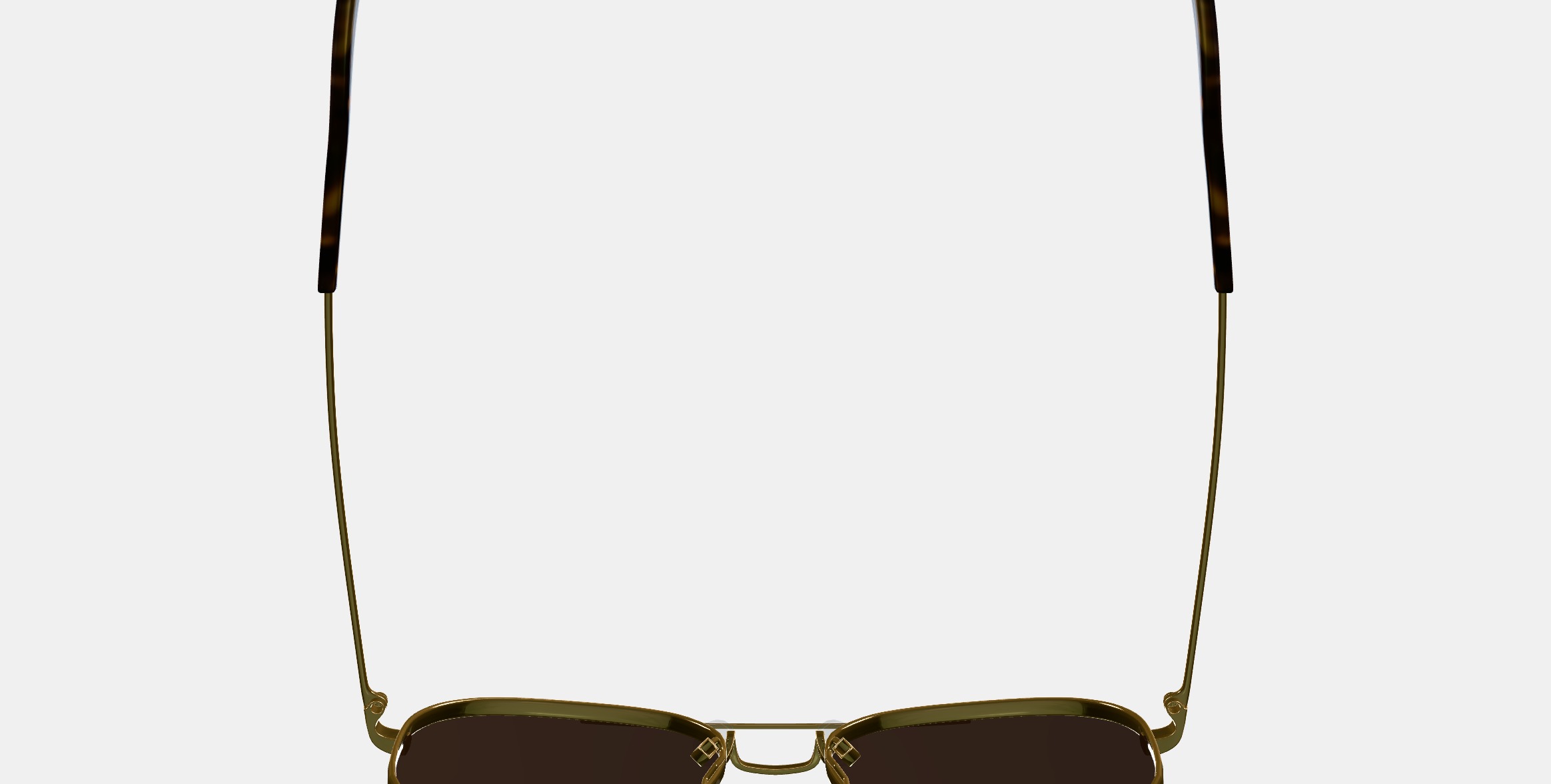 Aram Sunglasses in Polished Gold 3D model_8