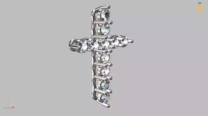 Gem Studded Cross 3 pts