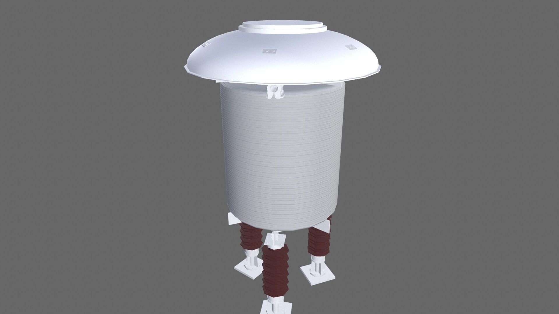 Air Core Reactor Low-poly 3D model_6