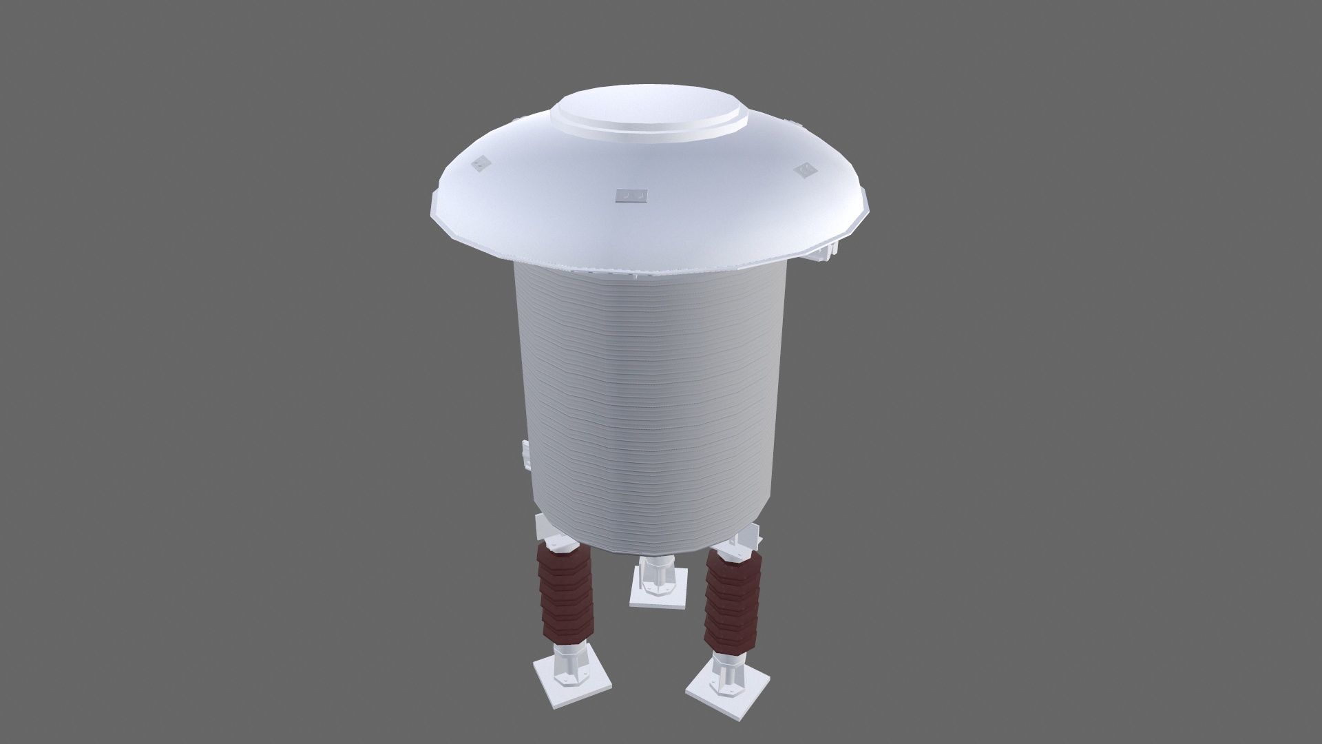 Air Core Reactor Low-poly 3D model_2